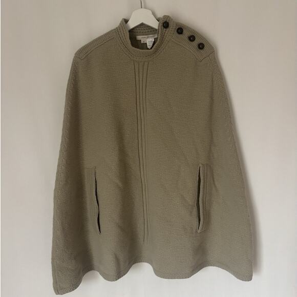 Marc By Marc Jacobs Sweaters - Marc Jacobs Sweater Poncho Womens Medium Wool Cashmere Tan Long Knit